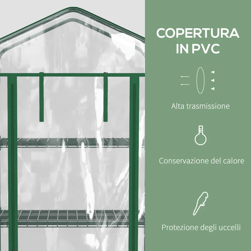 Serra Verticale per Piante con 4 Ripiani