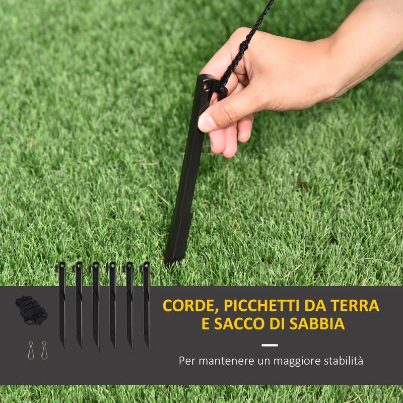 Babbo Natale Gonfiabile con Slitta e 2 Renne