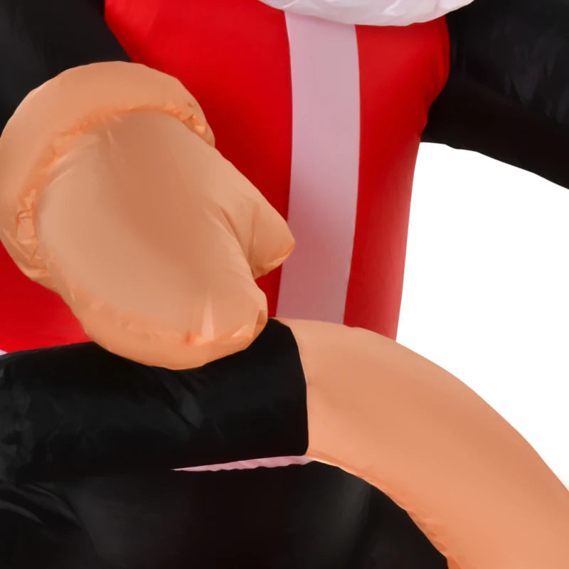 Babbo Natale Gonfiabile su Motocicletta con Luci LED