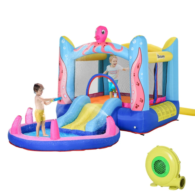Castello Gonfiabile per Bambini con Scivolo e Piscina