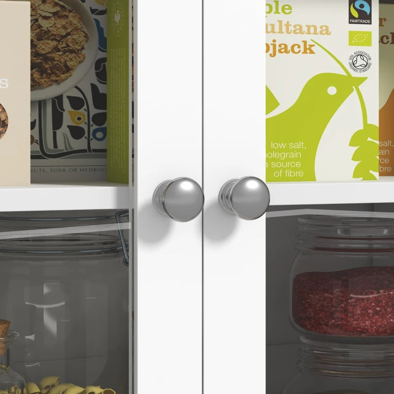 Dispensa da Cucina con 2 Cassetti, Ripiani Aperti e Scaffali Regolabili 100 x 40 x 180 cm