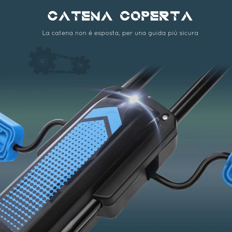Go Kart a Pedali per Bambini 5-12 Anni con Sedile Regolabile Blu