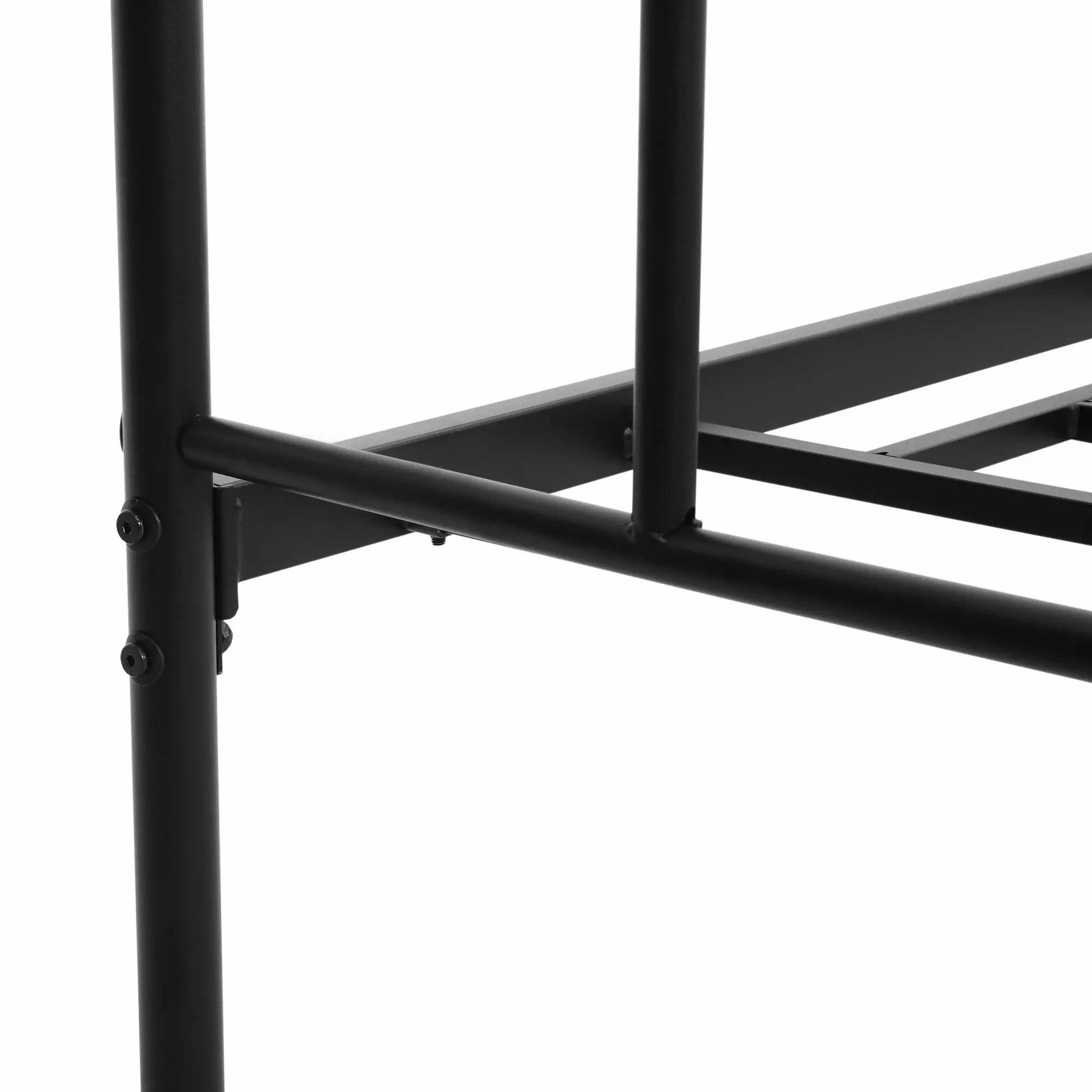Struttura Letto Singolo 90x200 cm in Acciaio con Testiera, Pediera e Doghe Integrate