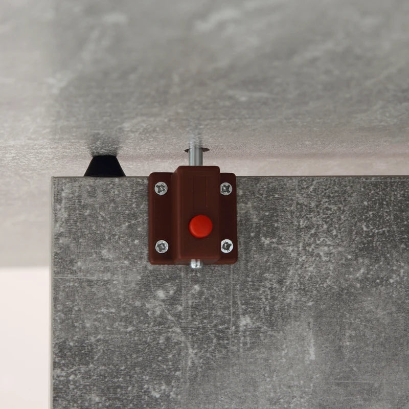 Tavolo Pieghevole in Legno con Ruote per 4-6 Persone Grigio