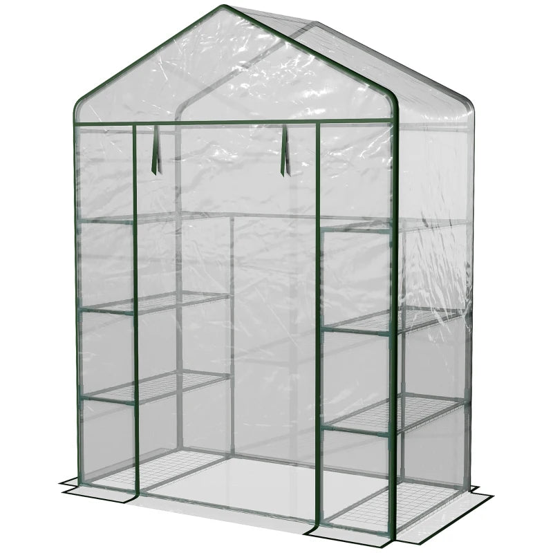 Serra da Giardino in Acciaio e PVC con Porta Avvolgibile