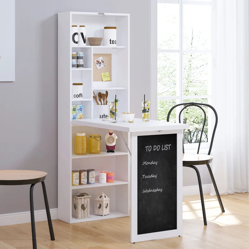 Scrivania Pieghevole con Libreria e Lavagna