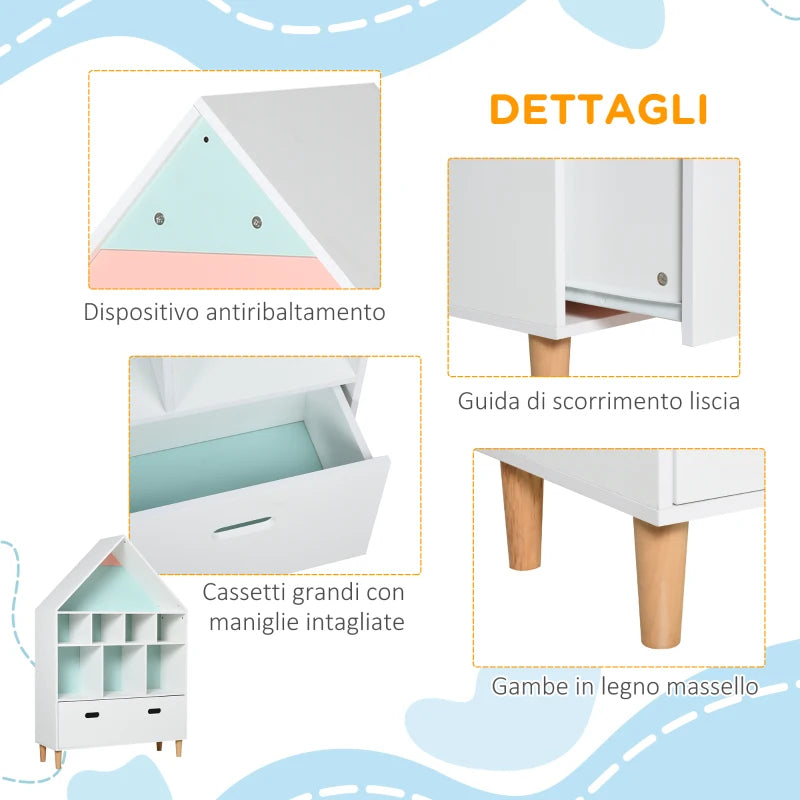Libreria Organizzatore per Bambini con Scomparti