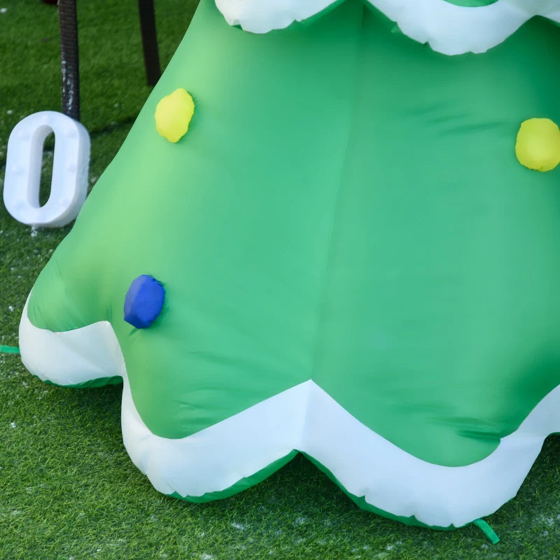 Babbo Natale Gonfiabile con Pinguino e Pupazzo di Neve