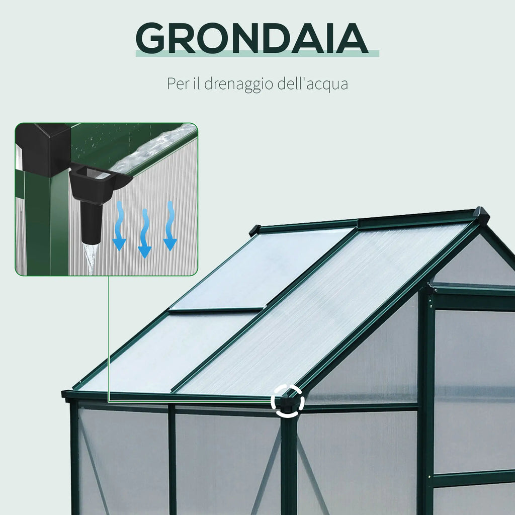 Serra da Giardino in Policarbonato Anti-UV con Struttura in Alluminio