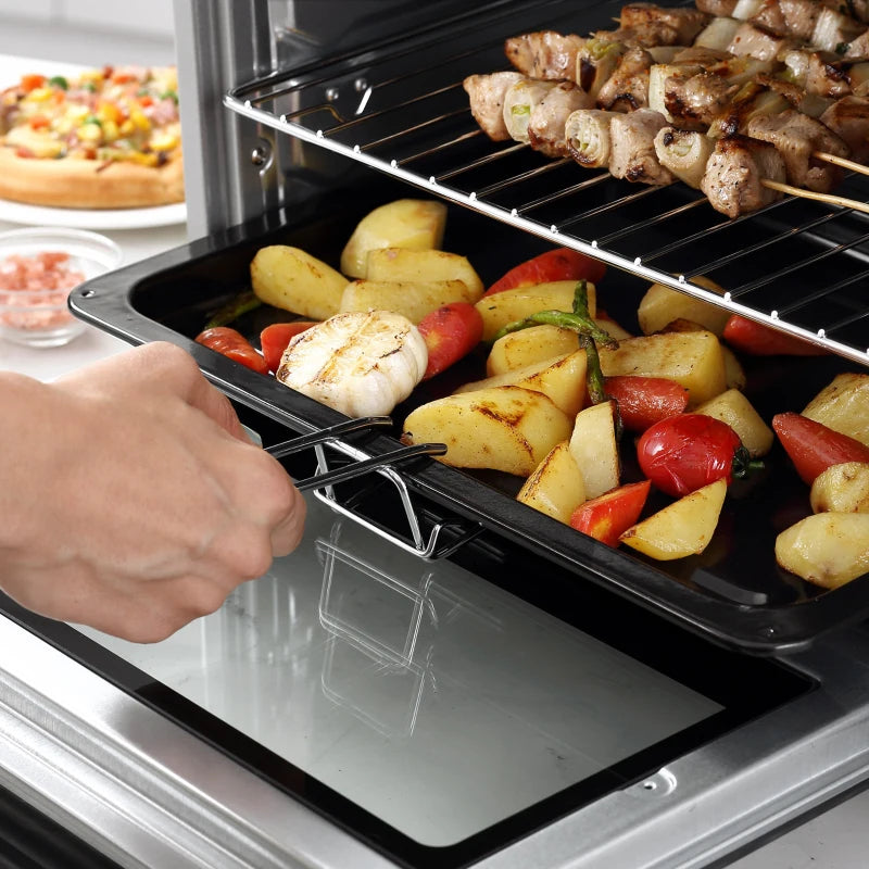 Mini Forno Elettrico 32 L con Piastre e Girarrosto