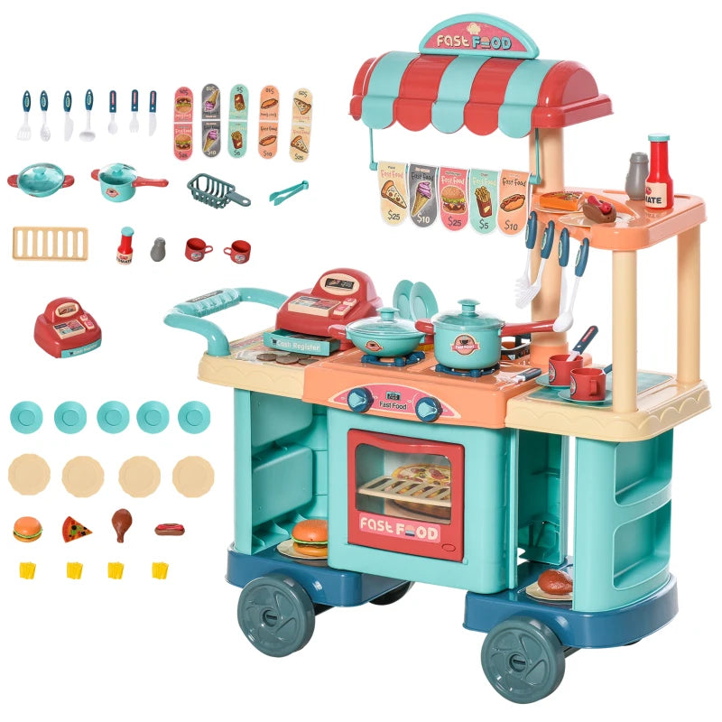 Cucina Giocattolo per Bambini 3-6 Anni con 50 Accessori
