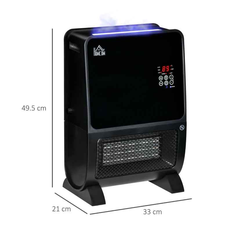 Stufa Elettrica 2 in 1 con Umidificatore e Luce LED