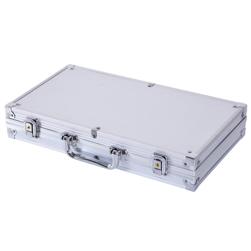 Set Poker Professionale con Valigetta in Alluminio, 300 Fiches e 2 Mazzi di Carte