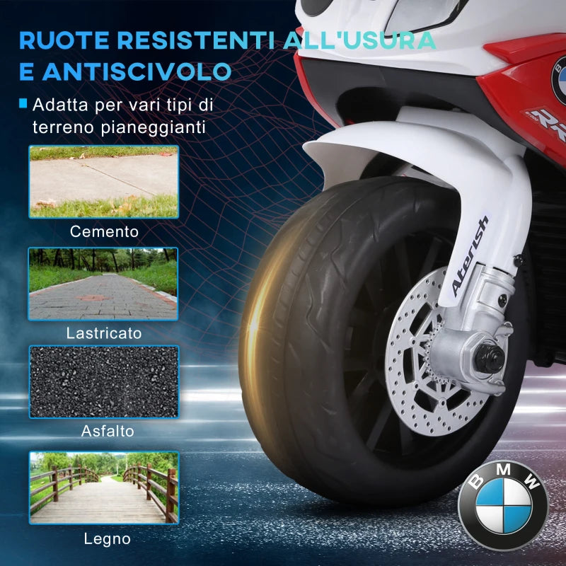 Moto Elettrica BMW S1000RR con Licenza Ufficiale per Bambini 6V Rossa