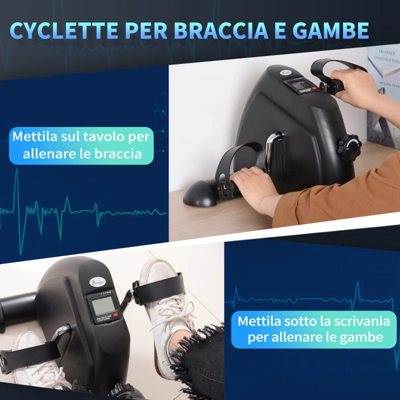 Mini Cyclette Portatile a Pedali per Allenamento