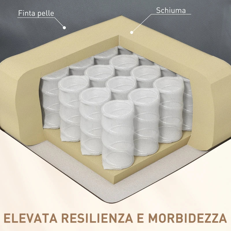 Poltrona Relax Massaggiante Reclinabile con 8 Modalità di Massaggio Grigia