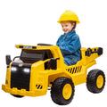Camion Elettrico Caterpillar 12V per Bambini con Telecomando, Benna, Pala, Luci LED e Musica