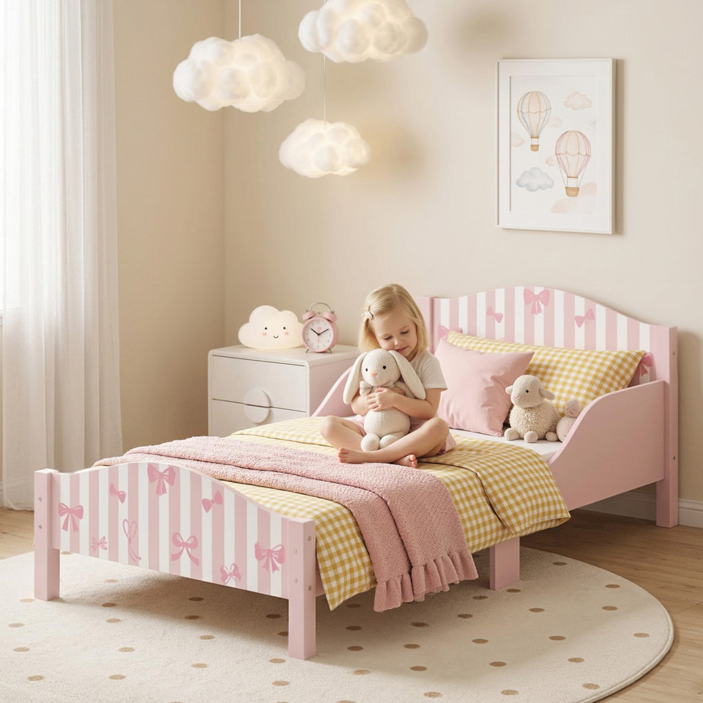 Letto Montessori a Fiocco Rosa per Bambini
