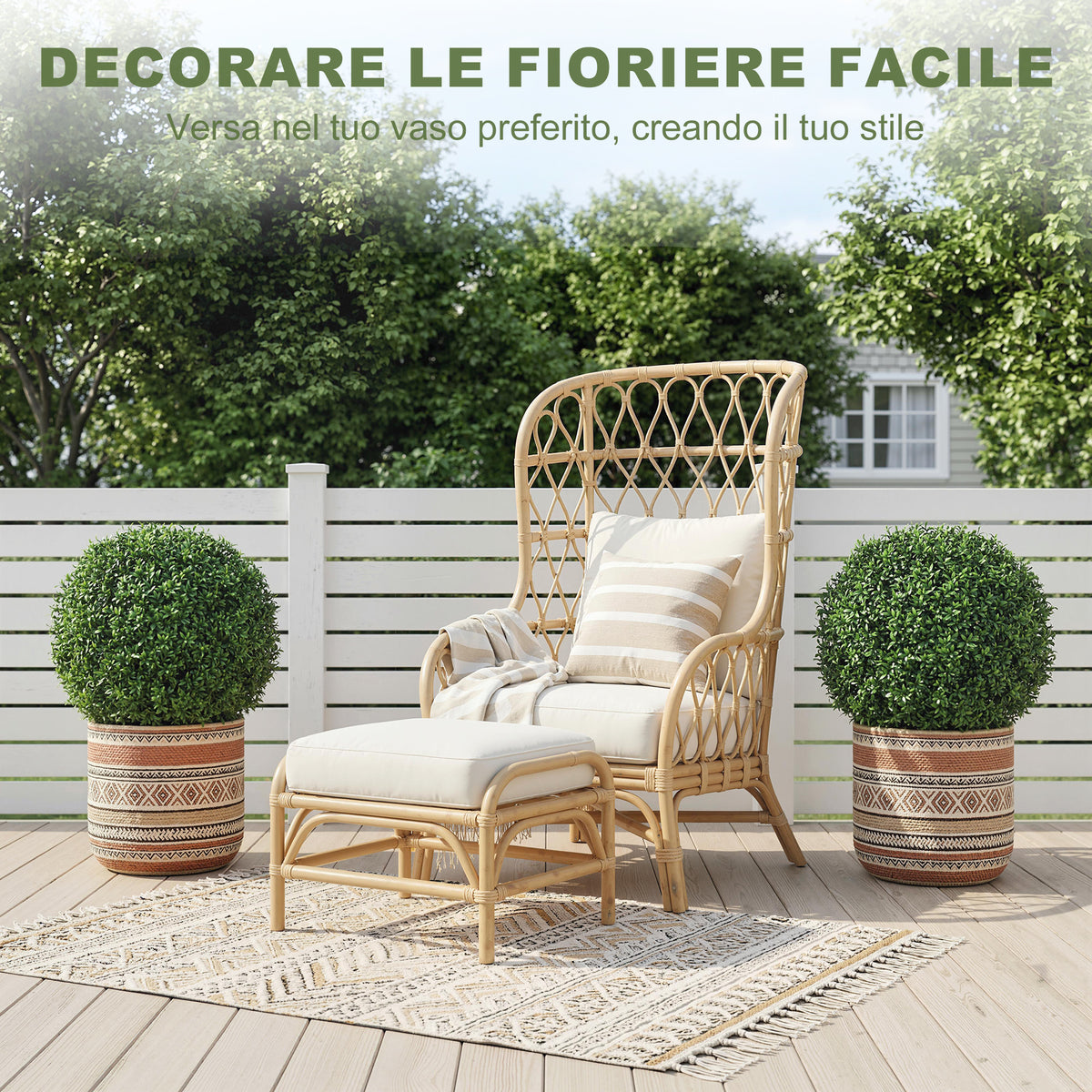Topiaria Artificiale in Bosso 42 cm con 682 Foglie