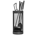 Set Utensili per Camino 5 Pezzi in Metallo con Supporto