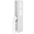 Mobile Bagno Alto Slim Bianco con 2 Cassetti