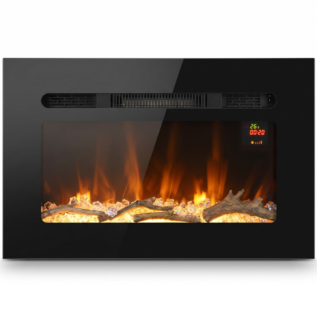 Caminetto Elettrico da Incasso o Parete 60 cm 1800W