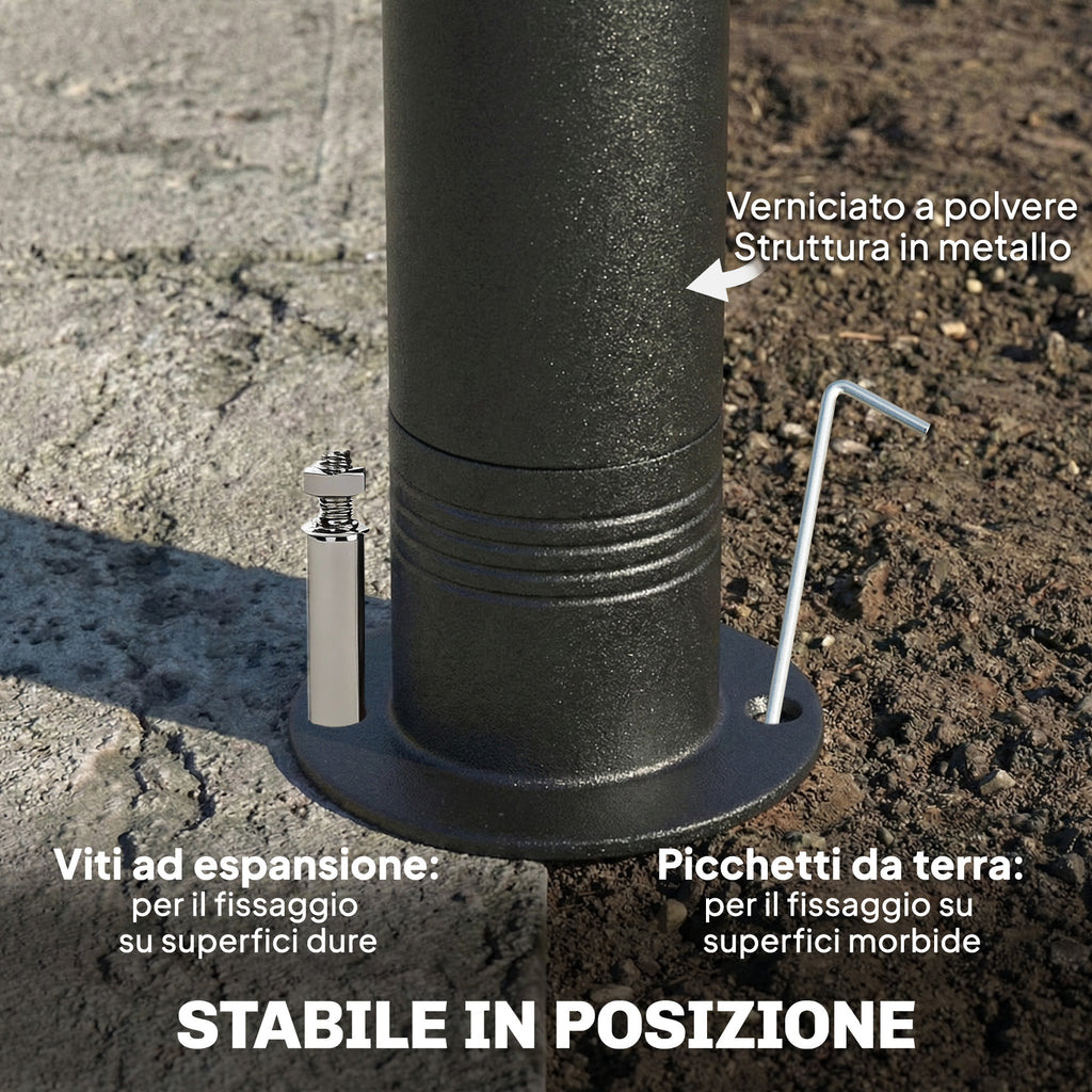 Gazebo da Giardino 3x3 m Impermeabile con Tetto Retrattile