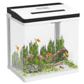 Acquario 13L con Illuminazione LED, Fori di Ventilazione in Vetro HD e ABS