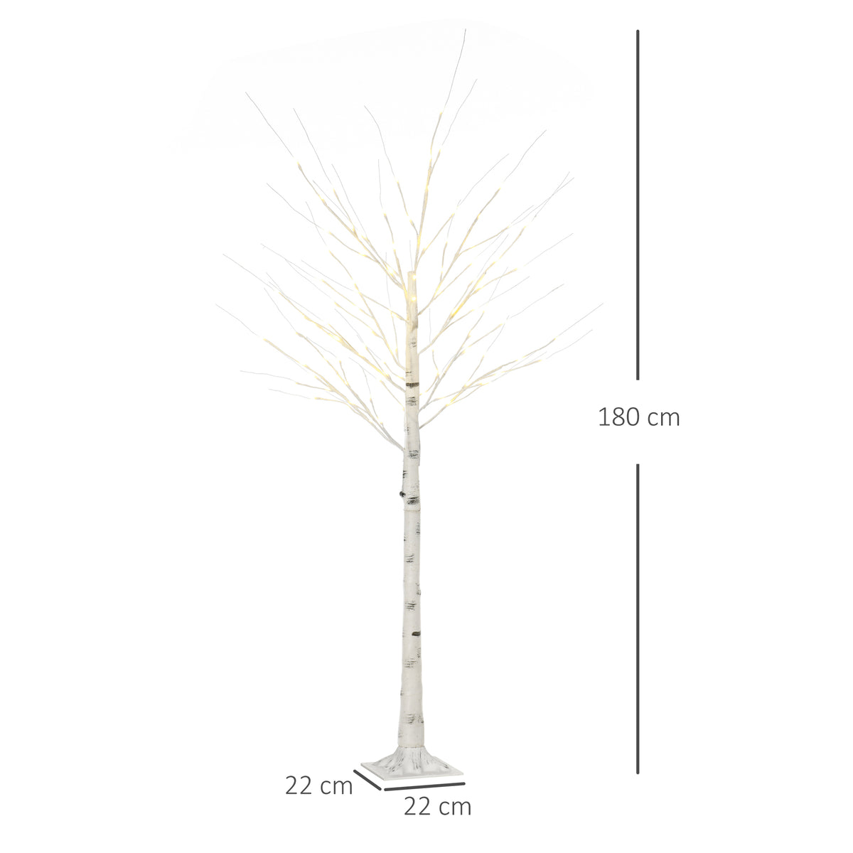 Albero di Natale Bianco 180 cm con Luci LED