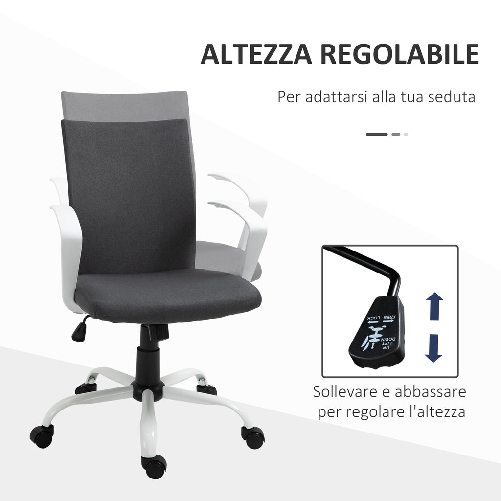 Sedia da Ufficio Ergonomica e Girevole con Altezza Regolabile