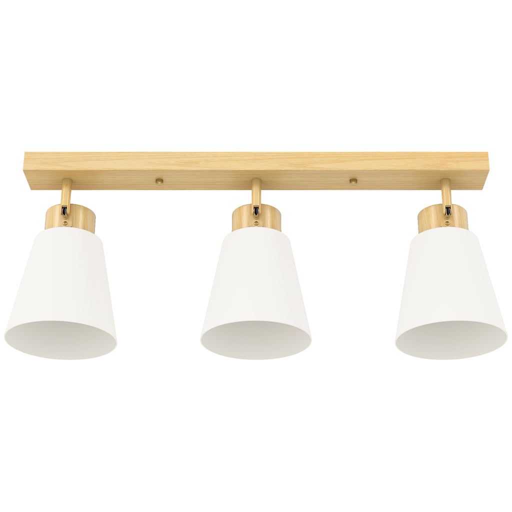 Lampadario da Soffitto 3 Punti Luce Color Legno