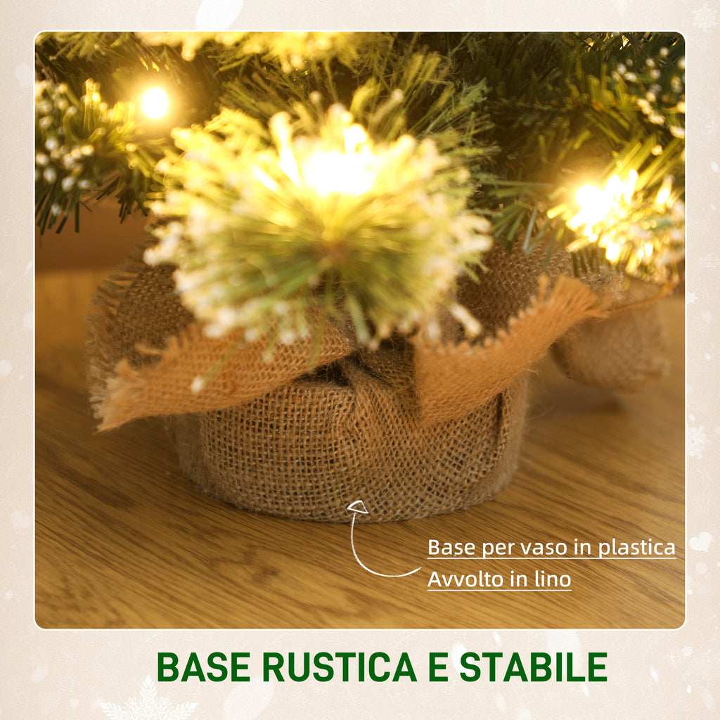 Albero di Natale Mini 60 cm con 35 Luci LED