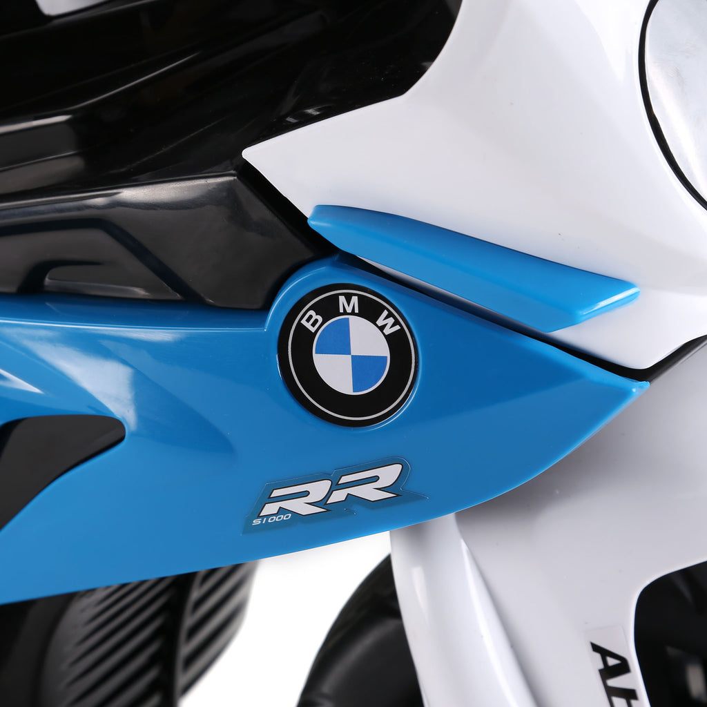 Moto Elettrica BMW S1000 RR a 3 Ruote 6V per Bambini Blu