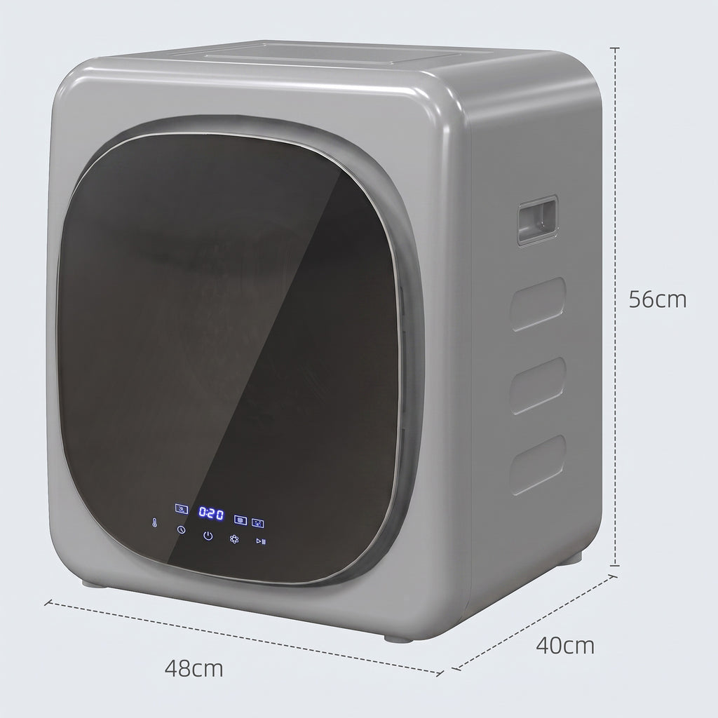 Asciugatrice ad Aria 4 kg con Timer e Programma Smart in Acciaio Inox