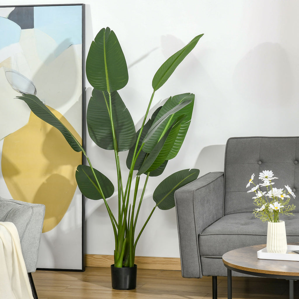 Pianta Artificiale Banano da 160 cm con Vaso