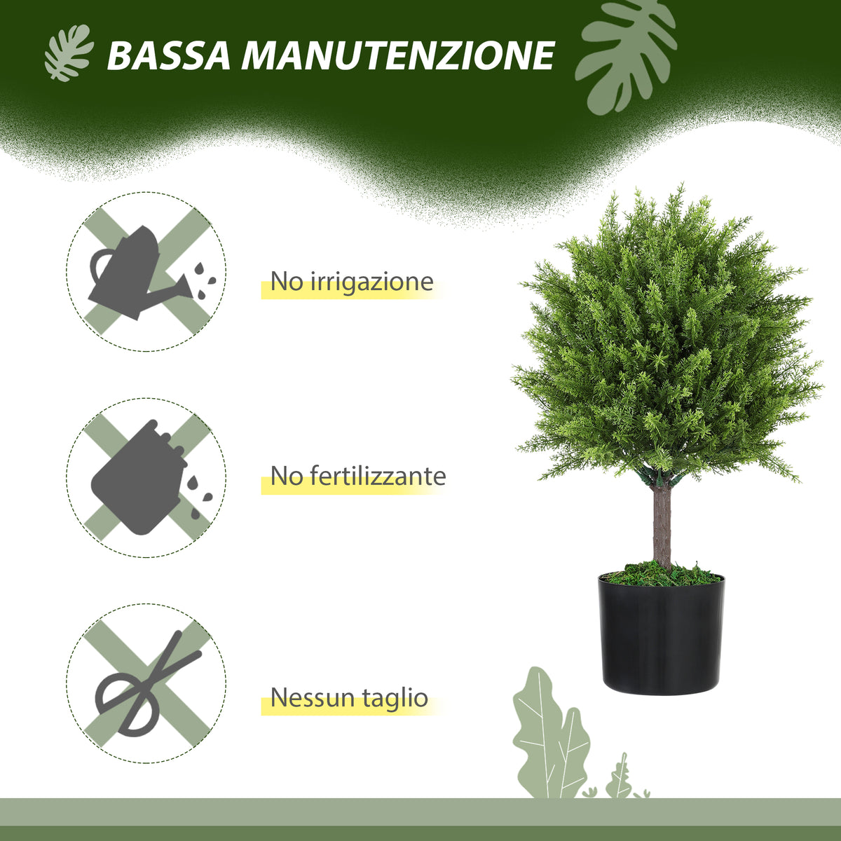 Pianta Artificiale di Cedro da 55 cm